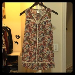 Multi-colored long top